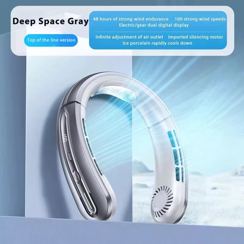 Ventilateur portable sans pales Lenovo 8000 mAh à suspendre au cou, rechargeable par USB, silencieux, avec affichage numérique LED, rafraîchisseur d'air électrique USB portatif - FATAONVentilateur portable sans pales Lenovo 8000 mAh à suspendre au cou, rechargeable par USB, silencieux, avec affichage numérique LED, rafraîchisseur d'air électrique USB portatifTechnologie IntelligenteFATAON