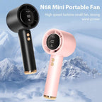 Ventilateur portable turbo, refroidisseur d'air, écran LED, rechargeable par USB, mini ventilateur électrique haute vitesse, refroidissement silencieux pour l'extérieur - FATAONVentilateur portable turbo, refroidisseur d'air, écran LED, rechargeable par USB, mini ventilateur électrique haute vitesse, refroidissement silencieux pour l'extérieurTechnologie IntelligenteFATAON