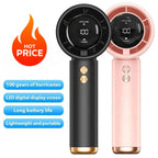 Ventilateur portable turbo, refroidisseur d'air, écran LED, rechargeable par USB, mini ventilateur électrique haute vitesse, refroidissement silencieux pour l'extérieur - FATAONVentilateur portable turbo, refroidisseur d'air, écran LED, rechargeable par USB, mini ventilateur électrique haute vitesse, refroidissement silencieux pour l'extérieurTechnologie IntelligenteFATAON