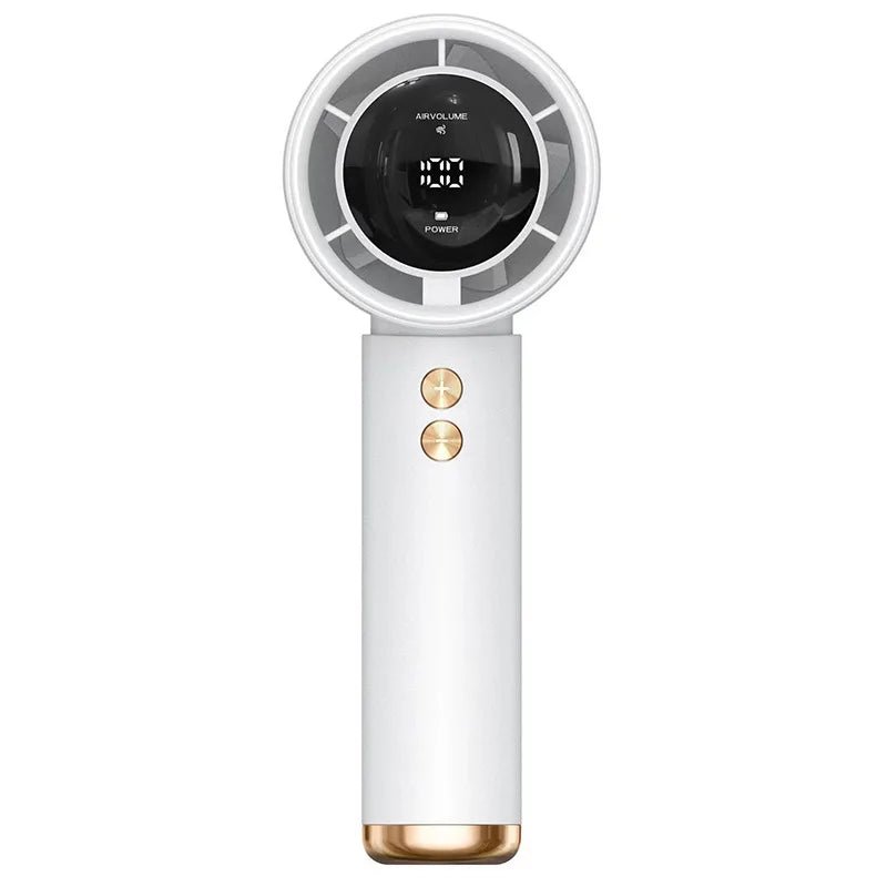 Ventilateur portable turbo, refroidisseur d'air, écran LED, rechargeable par USB, mini ventilateur électrique haute vitesse, refroidissement silencieux pour l'extérieur - FATAONVentilateur portable turbo, refroidisseur d'air, écran LED, rechargeable par USB, mini ventilateur électrique haute vitesse, refroidissement silencieux pour l'extérieurTechnologie IntelligenteFATAON