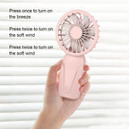 Ventilateur portatif Mini USB Rechargeable ventilateurs silencieux Table maquillage cils refroidisseur enfants en plein Air bureau voyage refroidisseur d'air ventilateur - FATAONVentilateur portatif Mini USB Rechargeable ventilateurs silencieux Table maquillage cils refroidisseur enfants en plein Air bureau voyage refroidisseur d'air ventilateurTechnologie IntelligenteFATAON