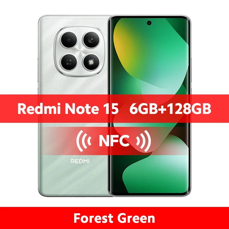Version Globale Xiaomi Redmi Note 15 4G Smartphone 128 Go / 256 Go ROM Appareil Photo 108 MP Écran AMOLED 6,77 pouces MTK Helio G100-Ultra 33W 6000 mAh - FATAONVersion Globale Xiaomi Redmi Note 15 4G Smartphone 128 Go / 256 Go ROM Appareil Photo 108 MP Écran AMOLED 6,77 pouces MTK Helio G100-Ultra 33W 6000 mAhProductivité & OrganisationFATAON