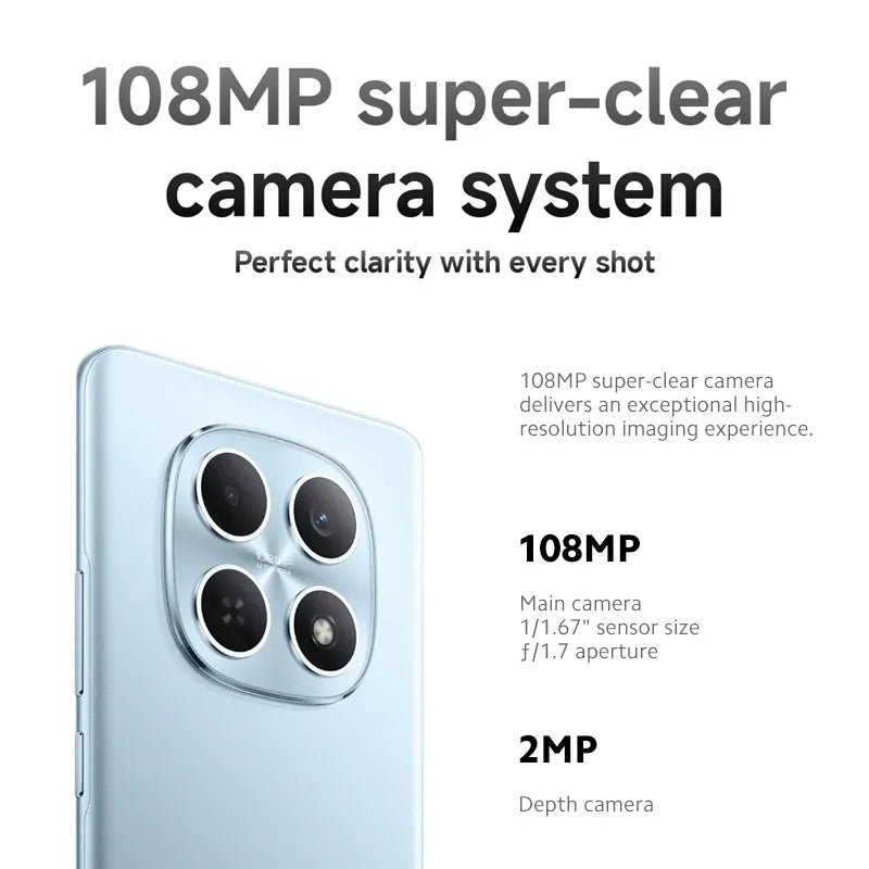 Version Globale Xiaomi Redmi Note 15 4G Smartphone 128 Go / 256 Go ROM Appareil Photo 108 MP Écran AMOLED 6,77 pouces MTK Helio G100-Ultra 33W 6000 mAh - FATAONVersion Globale Xiaomi Redmi Note 15 4G Smartphone 128 Go / 256 Go ROM Appareil Photo 108 MP Écran AMOLED 6,77 pouces MTK Helio G100-Ultra 33W 6000 mAhProductivité & OrganisationFATAON