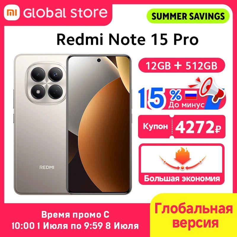 Version Globale Xiaomi Redmi Note 15 Pro 4G Smartphone Écran AMOLED 6,77 pouces Batterie 45W 6500mAh Appareil Photo 200MP MTK Helio G200-Ultra - FATAONVersion Globale Xiaomi Redmi Note 15 Pro 4G Smartphone Écran AMOLED 6,77 pouces Batterie 45W 6500mAh Appareil Photo 200MP MTK Helio G200-UltraProductivité & OrganisationFATAON