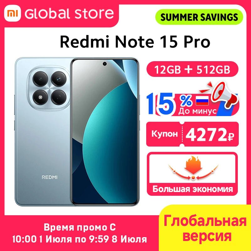 Version Globale Xiaomi Redmi Note 15 Pro 4G Smartphone Écran AMOLED 6,77 pouces Batterie 45W 6500mAh Appareil Photo 200MP MTK Helio G200-Ultra - FATAONVersion Globale Xiaomi Redmi Note 15 Pro 4G Smartphone Écran AMOLED 6,77 pouces Batterie 45W 6500mAh Appareil Photo 200MP MTK Helio G200-UltraProductivité & OrganisationFATAON