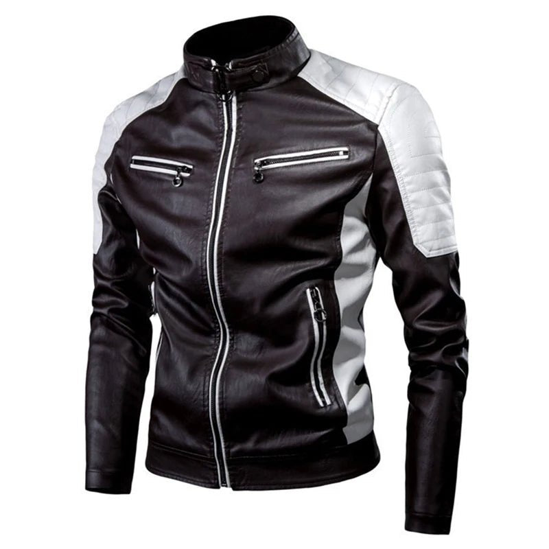 Veste de moto décontractée pour hommes – Noir à la mode, petit col montant, fermeture éclair à manches longues, multi-poches, polyester confortable - FATAONVeste de moto décontractée pour hommes – Noir à la mode, petit col montant, fermeture éclair à manches longues, multi-poches, polyester confortableAccessoires MotoFATAON