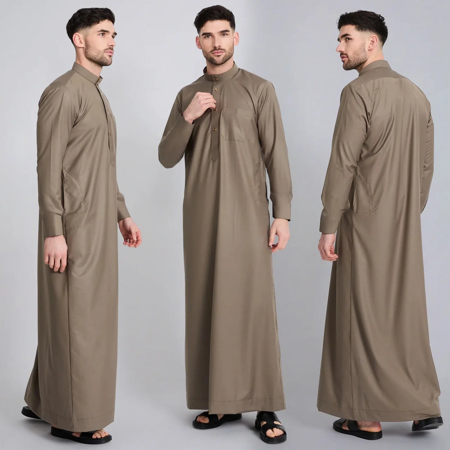 Vêtements modestes pour hommes musulmans : Jalabiya blanche, Thobe, Kurta arabe, Pyjama, Kaftan de Dubaï, Abaya, Jubba, Daffah, Dishdasha, Robe de prière - FATAONVêtements modestes pour hommes musulmans : Jalabiya blanche, Thobe, Kurta arabe, Pyjama, Kaftan de Dubaï, Abaya, Jubba, Daffah, Dishdasha, Robe de prièreMode HommeFATAON