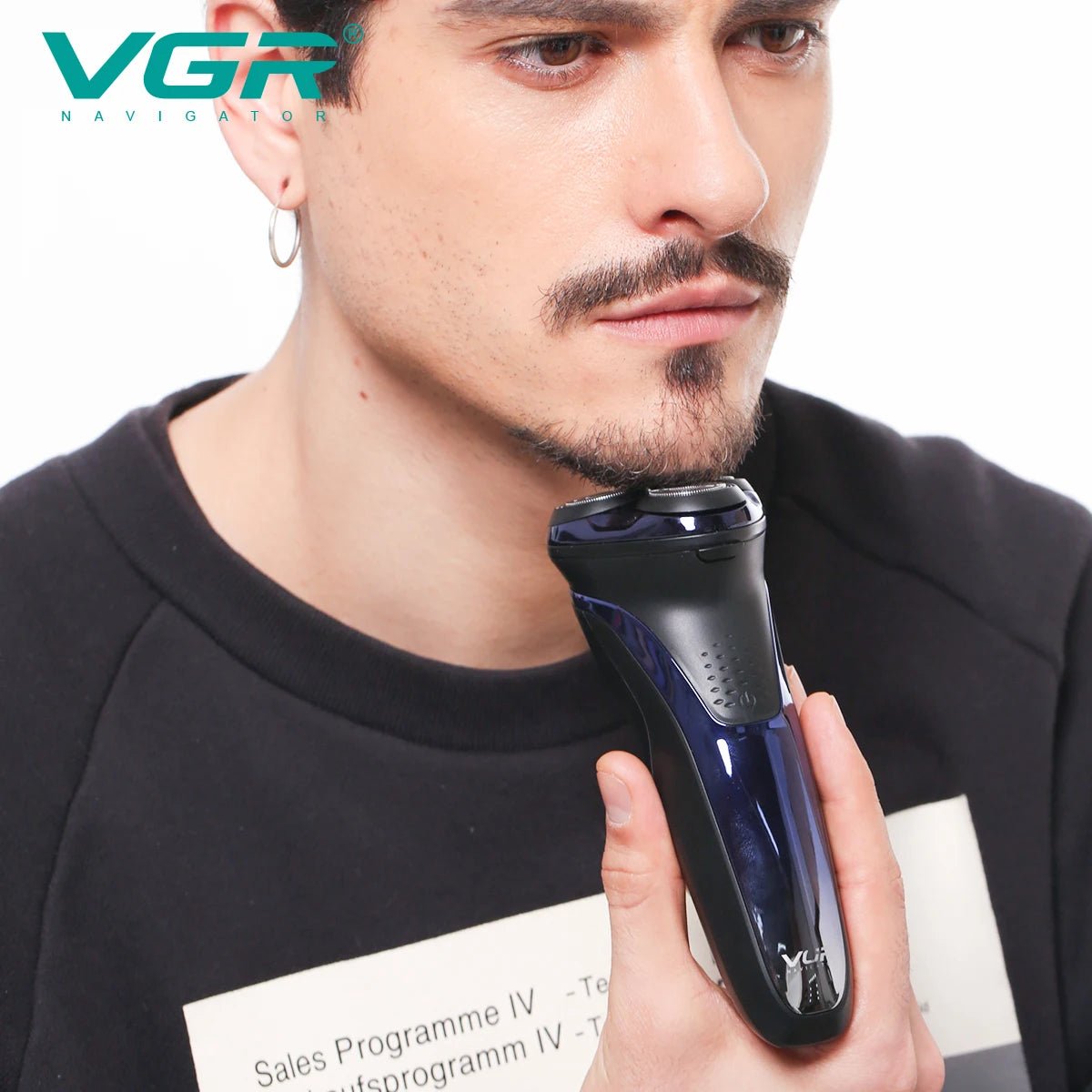VGR Rasoir électrique Professionnelle Rasoir électrique Imperméable Tondeuse à barbe Rasage flottant rotatif 3D Rechargeable par USB Rasoir électrique pour hommes V-306 - FATAONVGR Rasoir électrique Professionnelle Rasoir électrique Imperméable Tondeuse à barbe Rasage flottant rotatif 3D Rechargeable par USB Rasoir électrique pour hommes V-306FATAON