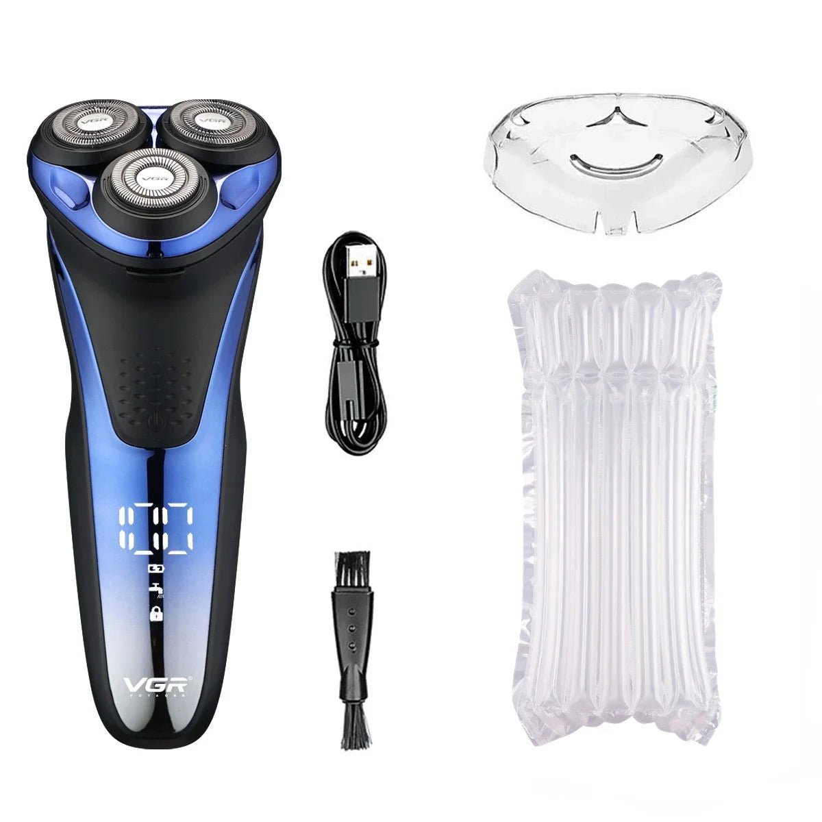 VGR Rasoir électrique Professionnelle Rasoir électrique Imperméable Tondeuse à barbe Rasage flottant rotatif 3D Rechargeable par USB Rasoir électrique pour hommes V-306 - FATAONVGR Rasoir électrique Professionnelle Rasoir électrique Imperméable Tondeuse à barbe Rasage flottant rotatif 3D Rechargeable par USB Rasoir électrique pour hommes V-306FATAON
