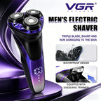 VGR Rasoir électrique Professionnelle Rasoir électrique Imperméable Tondeuse à barbe Rasage flottant rotatif 3D Rechargeable par USB Rasoir électrique pour hommes V-306 - FATAONVGR Rasoir électrique Professionnelle Rasoir électrique Imperméable Tondeuse à barbe Rasage flottant rotatif 3D Rechargeable par USB Rasoir électrique pour hommes V-306FATAON
