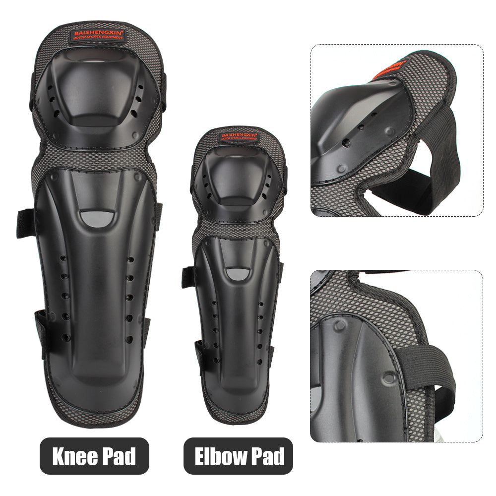 Accessoires de moto, équipement de protection d'équitation, 4 pièces/ensemble, genouillères et coudières, protections de patinage pour Motocross