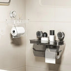 Wall Mounted Suction Cup Tissue Holder Punch-free Stable Bathroom Storage Rack Reusable PET+ABS Toilet Paper Holder Office - FATAONWall Mounted Suction Cup Tissue Holder Punch-free Stable Bathroom Storage Rack Reusable PET+ABS Toilet Paper Holder OfficeSolutions MaisonFATAON