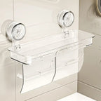Wall Mounted Suction Cup Tissue Holder Punch-free Stable Bathroom Storage Rack Reusable PET+ABS Toilet Paper Holder Office - FATAONWall Mounted Suction Cup Tissue Holder Punch-free Stable Bathroom Storage Rack Reusable PET+ABS Toilet Paper Holder OfficeSolutions MaisonFATAON