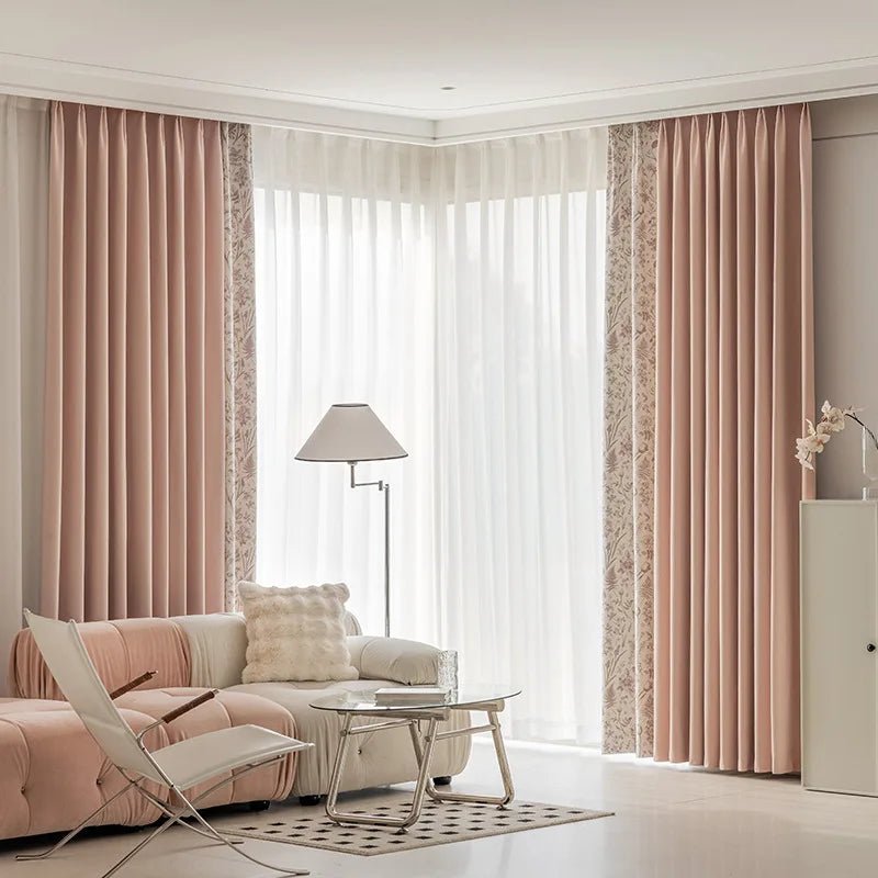 Window Curtain Floral Printed Living Room Curtain French Style Blackout Bedroom Curtains - FATAONWindow Curtain Floral Printed Living Room Curtain French Style Blackout Bedroom CurtainsSolutions MaisonFATAON