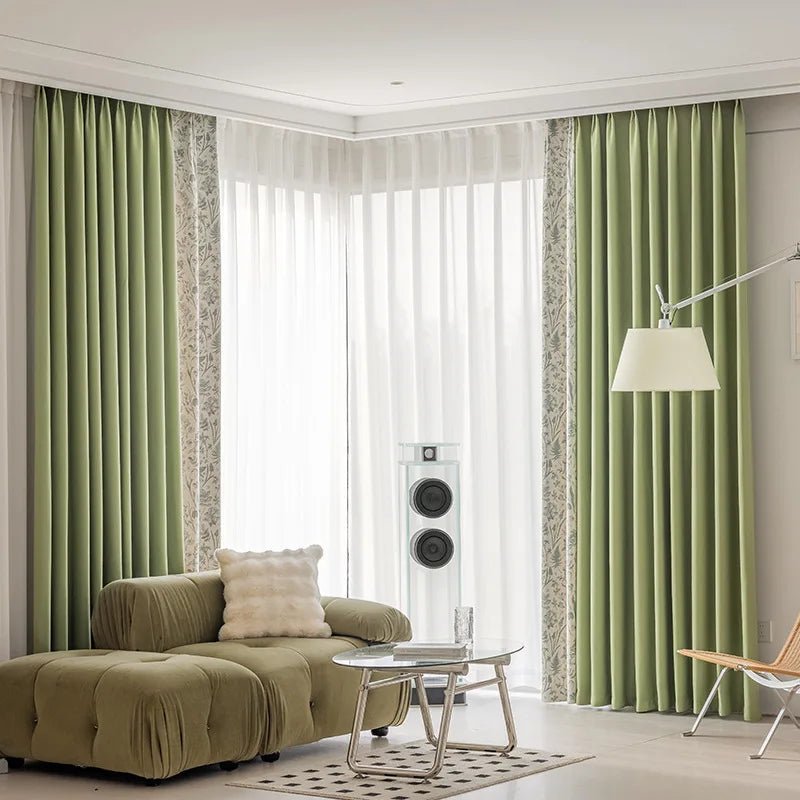 Window Curtain Floral Printed Living Room Curtain French Style Blackout Bedroom Curtains - FATAONWindow Curtain Floral Printed Living Room Curtain French Style Blackout Bedroom CurtainsSolutions MaisonFATAON