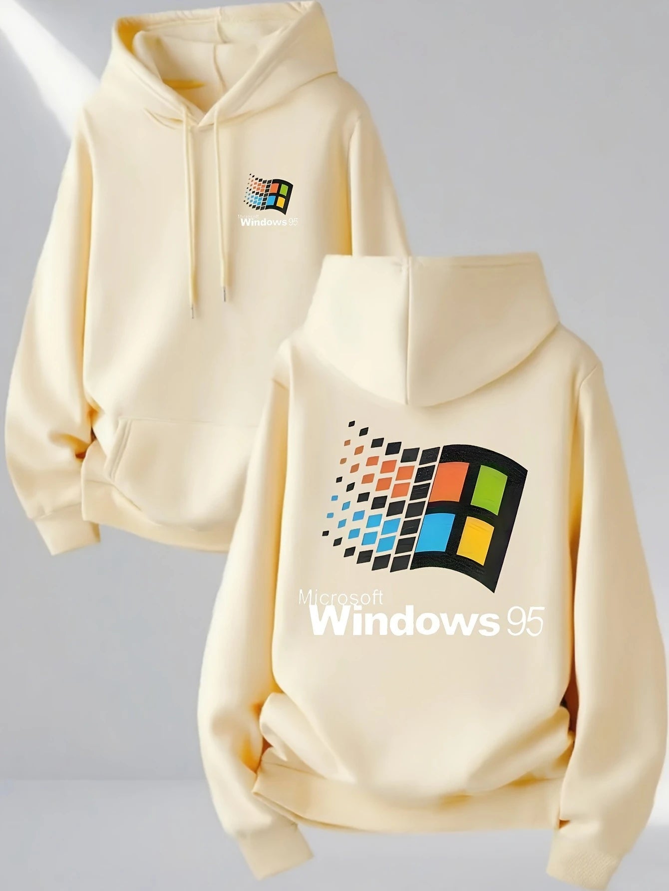 Windows 95 graphique Vintage pour les passionnés de technologie tenue de rue décontractée imprimé matériau doux pull à capuche motif haut unisexe - FATAONWindows 95 graphique Vintage pour les passionnés de technologie tenue de rue décontractée imprimé matériau doux pull à capuche motif haut unisexeMode HommeFATAON
