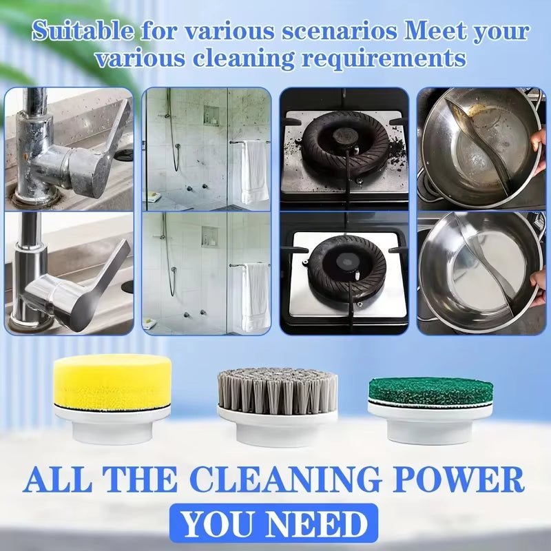 Wireless Electric Cleaning Brush Powerful IPX7 Waterproof USB Rechargeable Automatic Handheld Cleaner Multi Function Household - Fix & GoWireless Electric Cleaning Brush Powerful IPX7 Waterproof USB Rechargeable Automatic Handheld Cleaner Multi Function HouseholdFix & Go