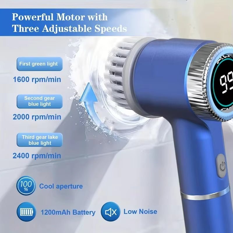 Wireless Electric Cleaning Brush Powerful IPX7 Waterproof USB Rechargeable Automatic Handheld Cleaner Multi Function Household - Fix & GoWireless Electric Cleaning Brush Powerful IPX7 Waterproof USB Rechargeable Automatic Handheld Cleaner Multi Function HouseholdFix & Go