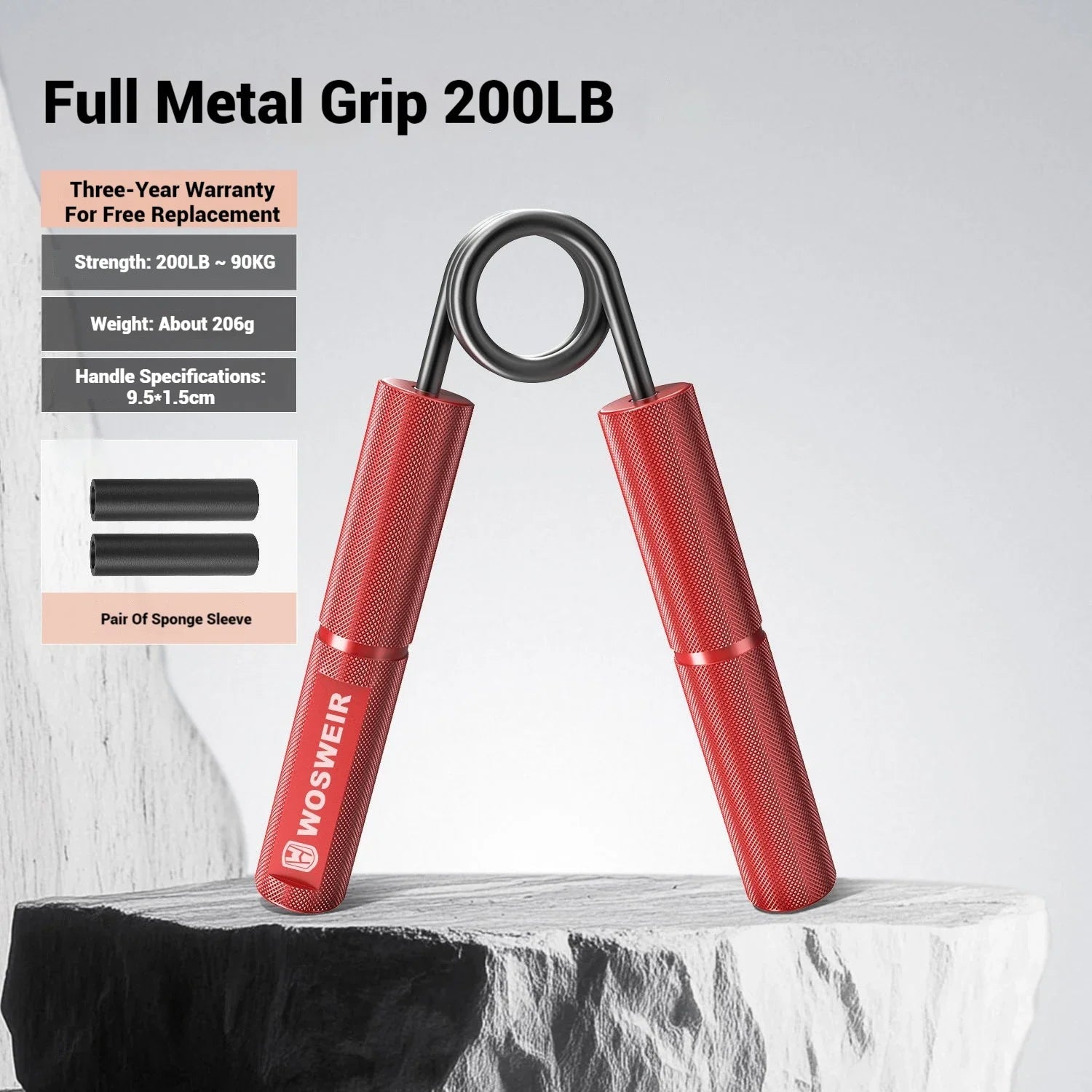 WOSWEIR Entraînneur Force Grip Portable — Rééducation, Anti-Stress & Home Gym - FATAONWOSWEIR Entraînneur Force Grip Portable — Rééducation, Anti-Stress & Home GymFitness & SportFATAON