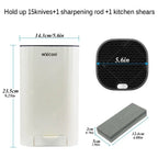 WXCOO couteau de Chef en acier inoxydable, couteau de cuisine domestique Laser motif damas ciseaux à trancher couperet porte-couteau à fruits - FATAONWXCOO couteau de Chef en acier inoxydable, couteau de cuisine domestique Laser motif damas ciseaux à trancher couperet porte-couteau à fruitsSolutions MaisonFATAON