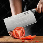 WXCOO couteau de Chef en acier inoxydable, couteau de cuisine domestique Laser motif damas ciseaux à trancher couperet porte-couteau à fruits - FATAONWXCOO couteau de Chef en acier inoxydable, couteau de cuisine domestique Laser motif damas ciseaux à trancher couperet porte-couteau à fruitsSolutions MaisonFATAON