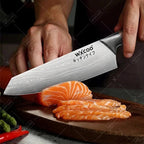 WXCOO couteau de Chef en acier inoxydable, couteau de cuisine domestique Laser motif damas ciseaux à trancher couperet porte-couteau à fruits - FATAONWXCOO couteau de Chef en acier inoxydable, couteau de cuisine domestique Laser motif damas ciseaux à trancher couperet porte-couteau à fruitsSolutions MaisonFATAON