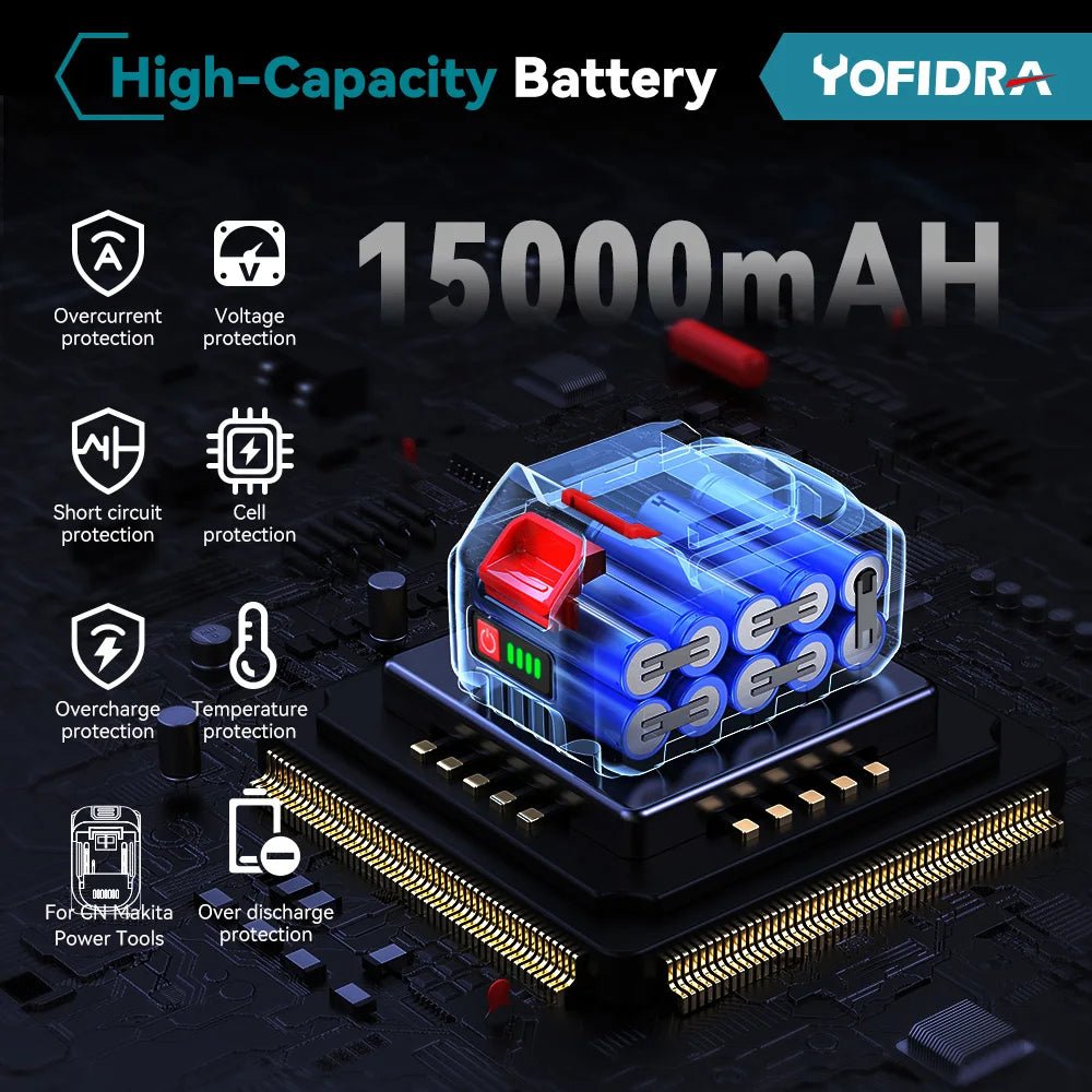 Yofidra 2000W pistolet thermique électrique pistolet à Air chaud portatif sans fil avec 3 buses sèche-cheveux industriel à domicile pour broche de batterie Makita - FATAONYofidra 2000W pistolet thermique électrique pistolet à Air chaud portatif sans fil avec 3 buses sèche-cheveux industriel à domicile pour broche de batterie MakitaOutils & PerformanceFATAON