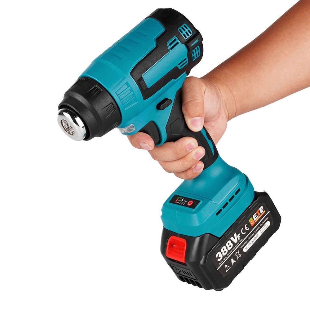 Yofidra 2000W pistolet thermique électrique pistolet à Air chaud portatif sans fil avec 3 buses sèche-cheveux industriel à domicile pour broche de batterie Makita - FATAONYofidra 2000W pistolet thermique électrique pistolet à Air chaud portatif sans fil avec 3 buses sèche-cheveux industriel à domicile pour broche de batterie MakitaOutils & PerformanceFATAON