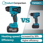 Yofidra 2000W pistolet thermique électrique pistolet à Air chaud portatif sans fil avec 3 buses sèche-cheveux industriel à domicile pour broche de batterie Makita - FATAONYofidra 2000W pistolet thermique électrique pistolet à Air chaud portatif sans fil avec 3 buses sèche-cheveux industriel à domicile pour broche de batterie MakitaOutils & PerformanceFATAON