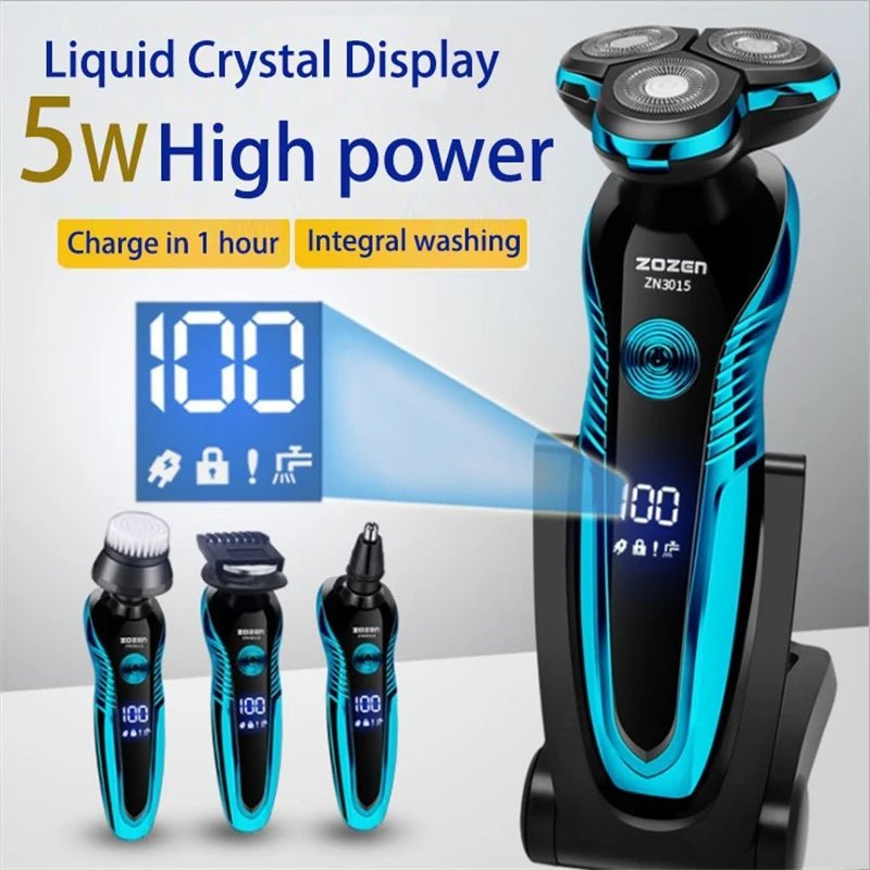 ZOZEN rasoir électrique rasoir électrique lavable Rechargeable corps tondeuse à cheveux Machine à raser pour hommes tondeuse à barbe utilisation sèche et humide - FATAONZOZEN rasoir électrique rasoir électrique lavable Rechargeable corps tondeuse à cheveux Machine à raser pour hommes tondeuse à barbe utilisation sèche et humideBeauté HommeFATAON