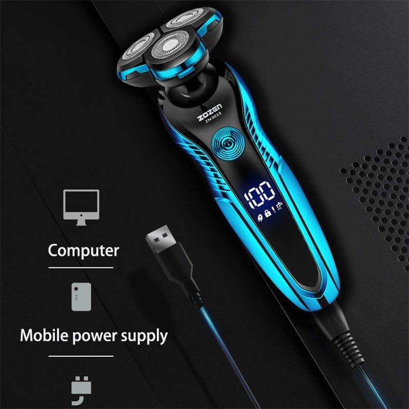 ZOZEN rasoir électrique rasoir électrique lavable Rechargeable corps tondeuse à cheveux Machine à raser pour hommes tondeuse à barbe utilisation sèche et humide - FATAONZOZEN rasoir électrique rasoir électrique lavable Rechargeable corps tondeuse à cheveux Machine à raser pour hommes tondeuse à barbe utilisation sèche et humideBeauté HommeFATAON