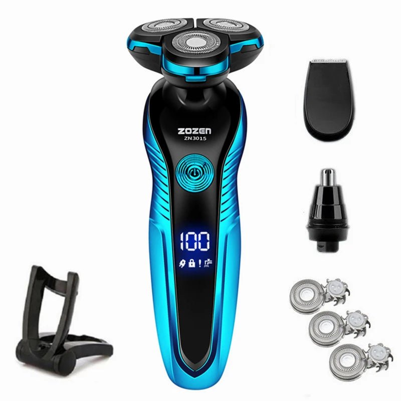 ZOZEN rasoir électrique rasoir électrique lavable Rechargeable corps tondeuse à cheveux Machine à raser pour hommes tondeuse à barbe utilisation sèche et humide - FATAONZOZEN rasoir électrique rasoir électrique lavable Rechargeable corps tondeuse à cheveux Machine à raser pour hommes tondeuse à barbe utilisation sèche et humideBeauté HommeFATAON