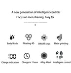 ZOZEN rasoir électrique rasoir électrique lavable Rechargeable corps tondeuse à cheveux Machine à raser pour hommes tondeuse à barbe utilisation sèche et humide - FATAONZOZEN rasoir électrique rasoir électrique lavable Rechargeable corps tondeuse à cheveux Machine à raser pour hommes tondeuse à barbe utilisation sèche et humideBeauté HommeFATAON
