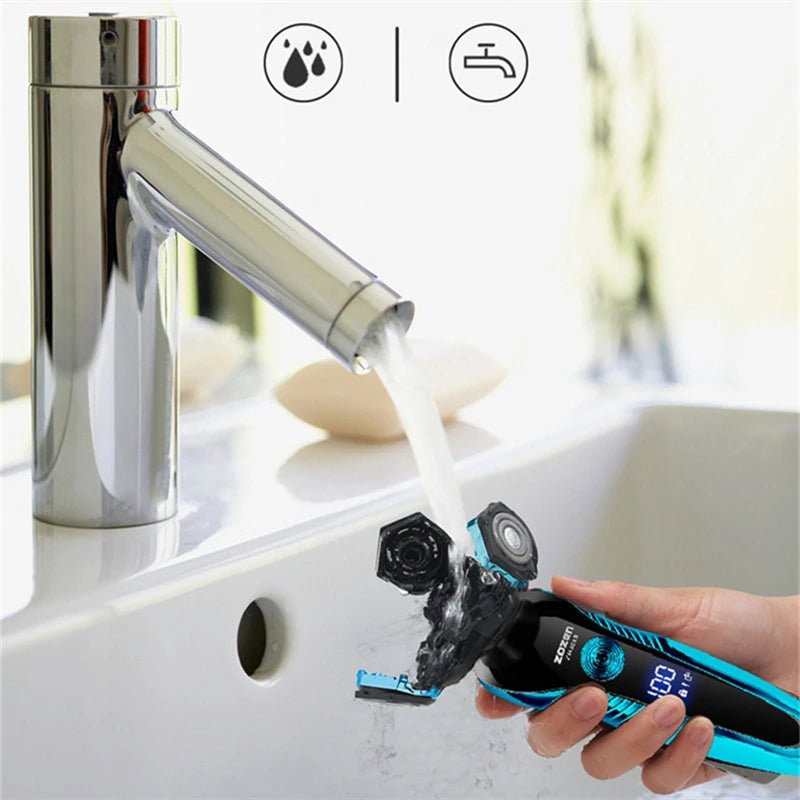 ZOZEN rasoir électrique rasoir électrique lavable Rechargeable corps tondeuse à cheveux Machine à raser pour hommes tondeuse à barbe utilisation sèche et humide - FATAONZOZEN rasoir électrique rasoir électrique lavable Rechargeable corps tondeuse à cheveux Machine à raser pour hommes tondeuse à barbe utilisation sèche et humideBeauté HommeFATAON