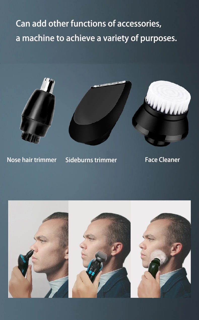 ZOZEN rasoir électrique rasoir électrique lavable Rechargeable corps tondeuse à cheveux Machine à raser pour hommes tondeuse à barbe utilisation sèche et humide - FATAONZOZEN rasoir électrique rasoir électrique lavable Rechargeable corps tondeuse à cheveux Machine à raser pour hommes tondeuse à barbe utilisation sèche et humideBeauté HommeFATAON